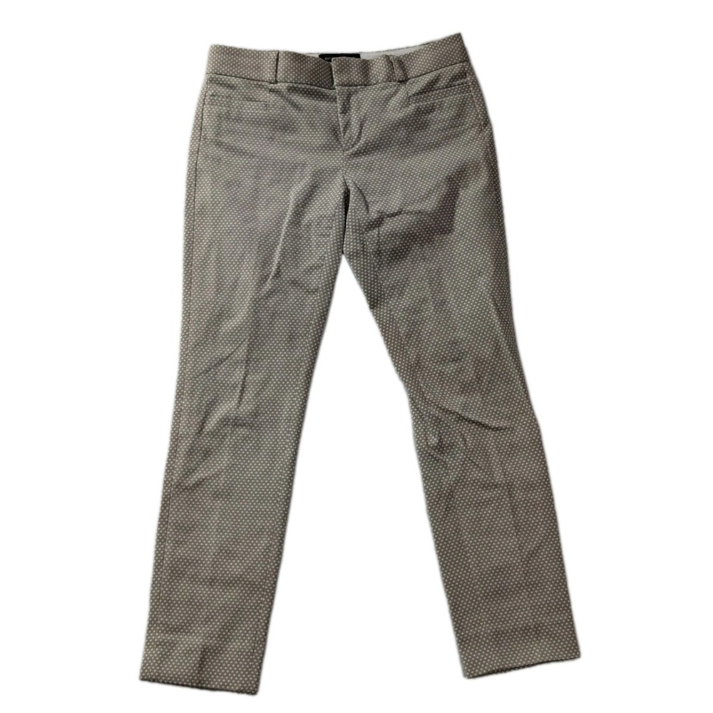 Banana Republic Sloan Fit Petite 0‎ Polka Dot Print Dress Pants Khaki